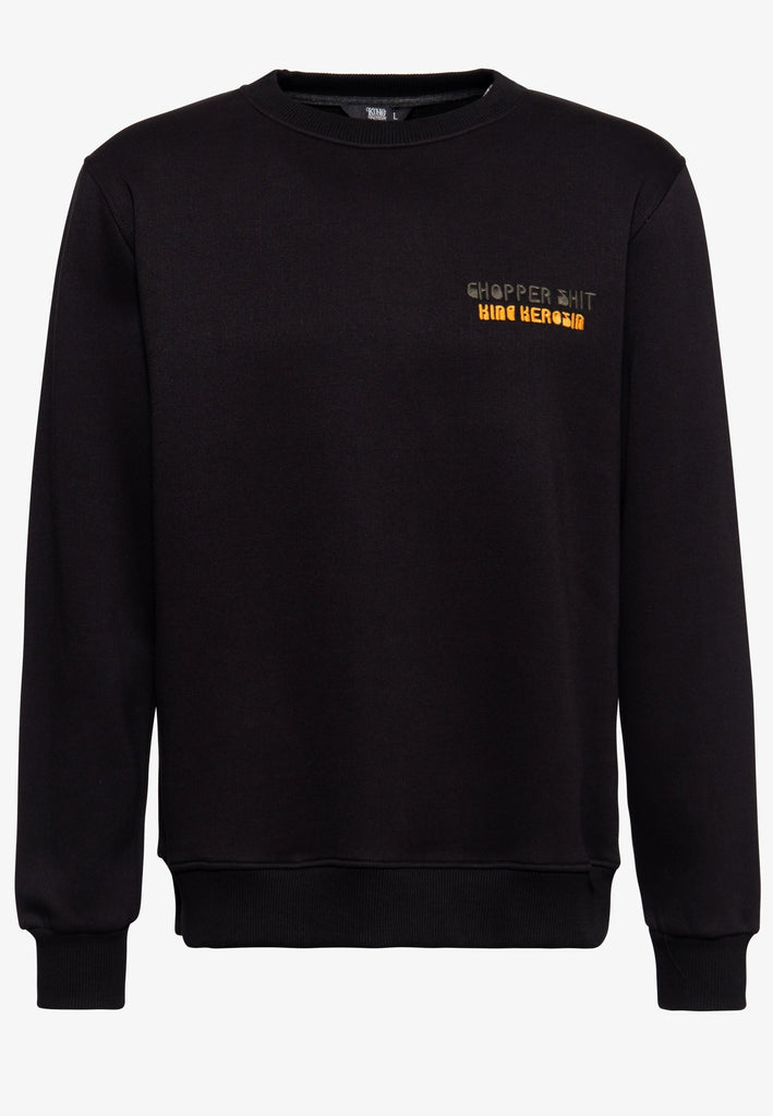 Queen Kerosin Longsleeve Sweater «Chopper Shit» Fabrikverkauf