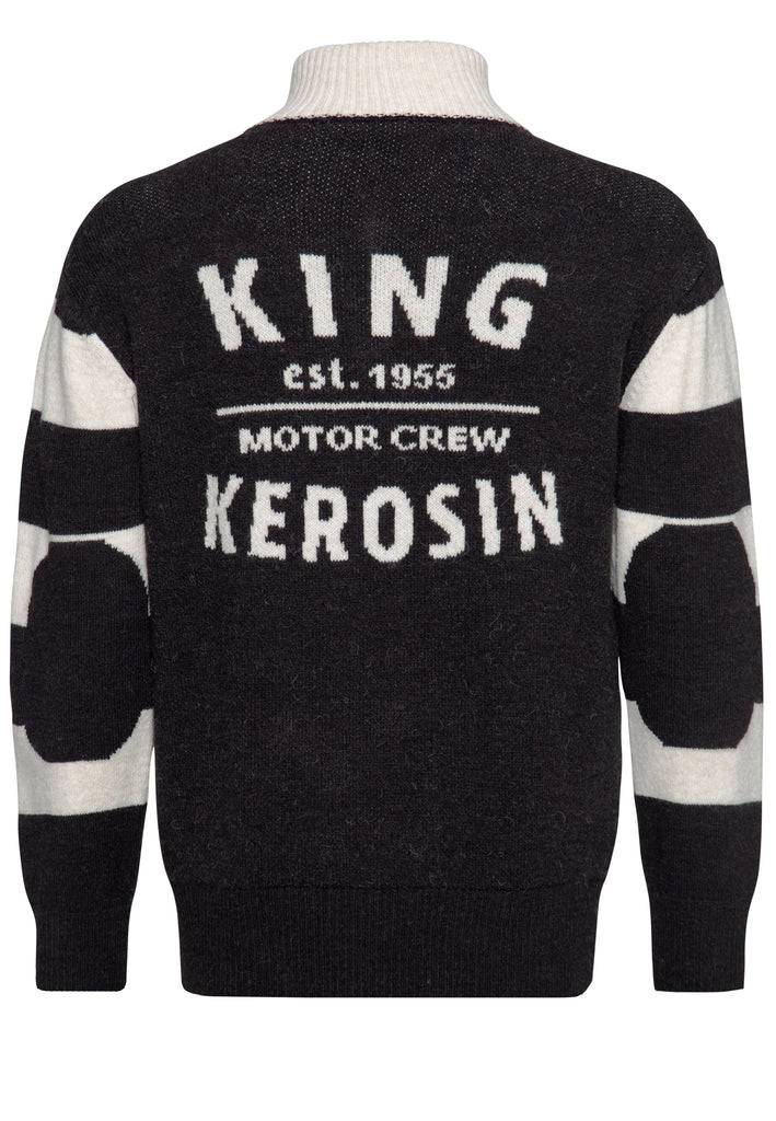 Queen Kerosin Strickpullover «KK Motor Crew» Blitzverkäufe