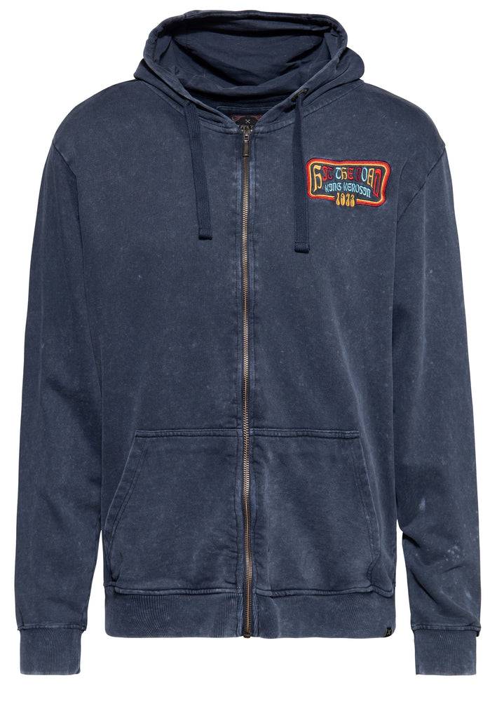 Queen Kerosin Sweatjacke Acidwash «Hit The Road Jack» Kostenloser Versand
