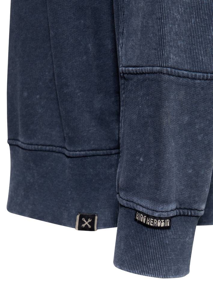 Queen Kerosin Pullover Acidwashed «Chopper Sun» Fabrikpreis