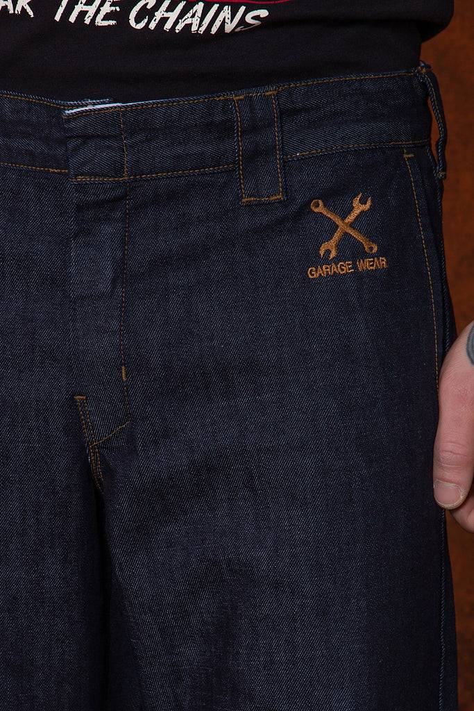 Queen Kerosin Straight Fit Jeans im Workwear-Style «Garage Wear» Vatertagsangebot