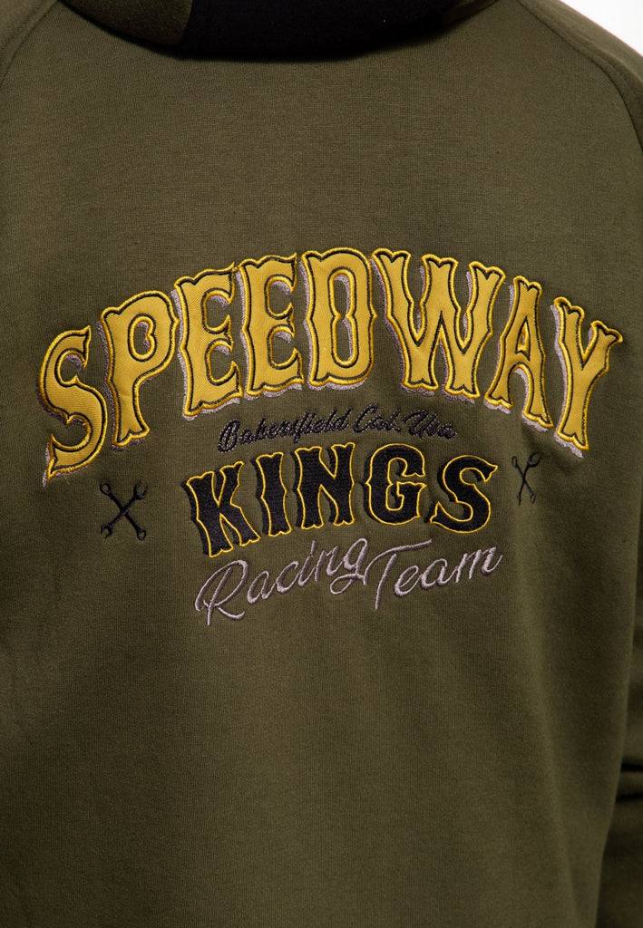 Queen Kerosin Sweatjacke mit Kapuze «Speedway Kings» Valentinstagsangebot