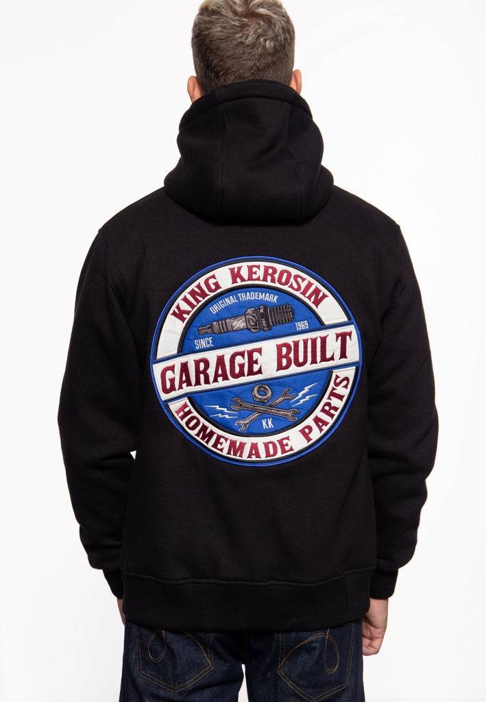 Queen Kerosin Sweatjacke mit Kapuze «Garage Built» Jubiläumsangebot