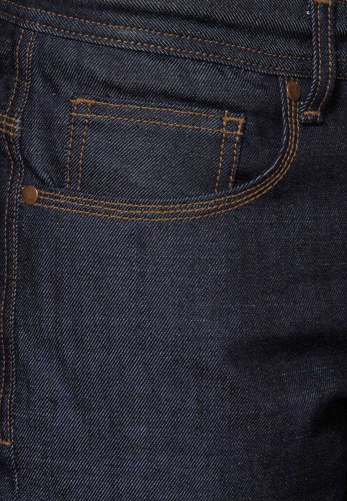 Queen Kerosin Denim Shorts mit Pintstripe Stitching «50s Workwear» Zeitlich begrenztes Angebot