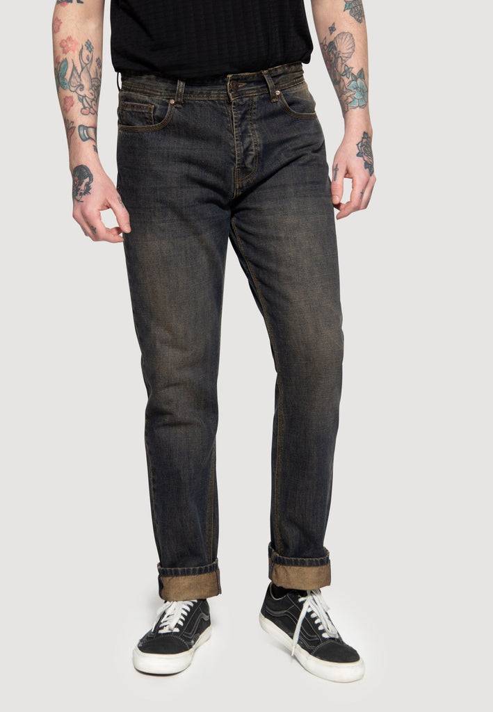 Queen Kerosin 5-Pocket Jeans Tint Wash «Scott» Exklusive Angebote
