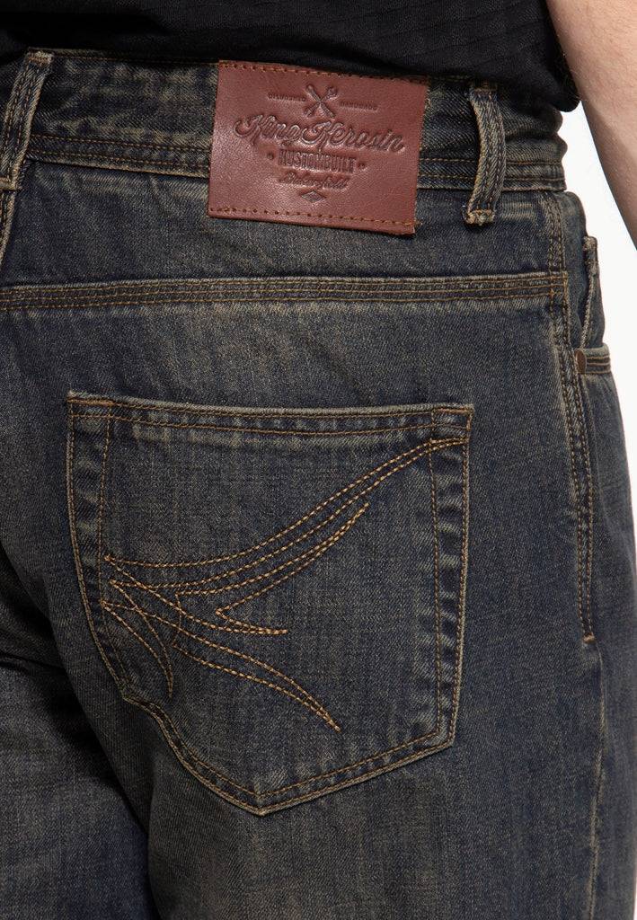 Queen Kerosin 5-Pocket Jeans Tint Wash «Scott» Exklusive Angebote