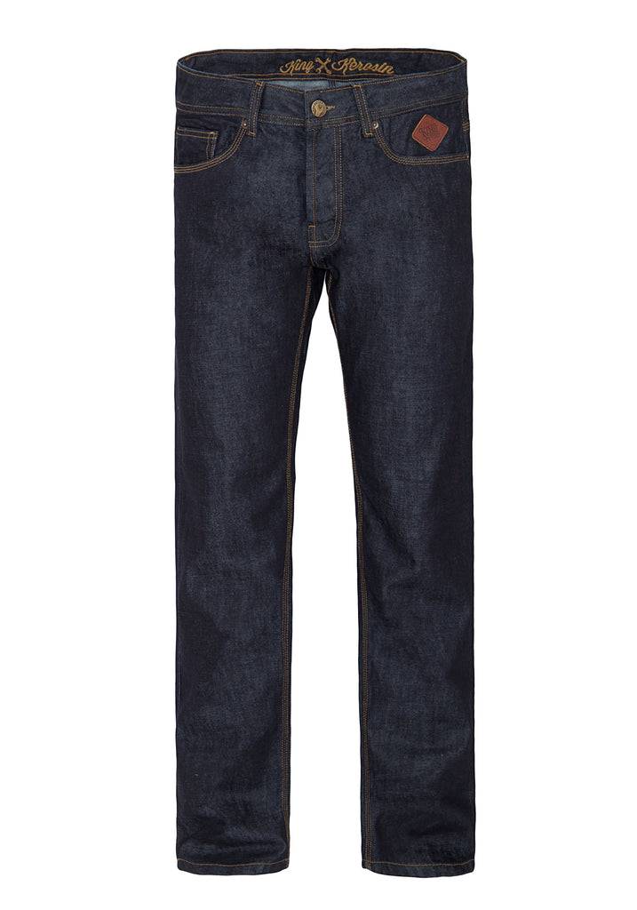 Queen Kerosin Regular Fit Jeans in dark blue mit Logo-Patch «Robin» Bestseller