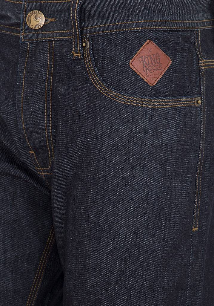 Queen Kerosin Regular Fit Jeans in dark blue mit Logo-Patch «Robin» Bestseller