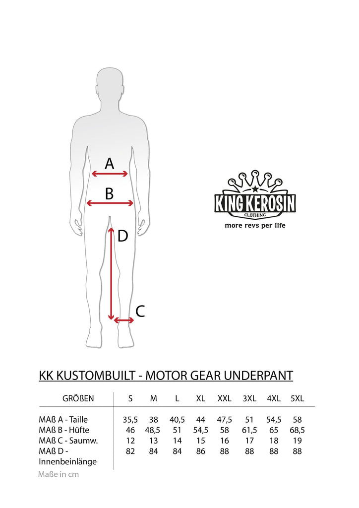 Queen Kerosin Motorradunterhose «Kustombuilt - Motor Gear» Saisonale Angebote