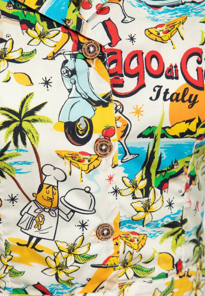 Queen Kerosin Hawaiibluse «Lago di Garda» Riesige Ersparnisse