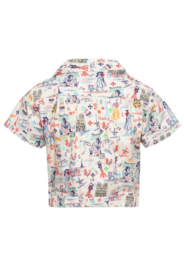 Queen Kerosin Hawaiibluse «Paris» VIP-Rabatte