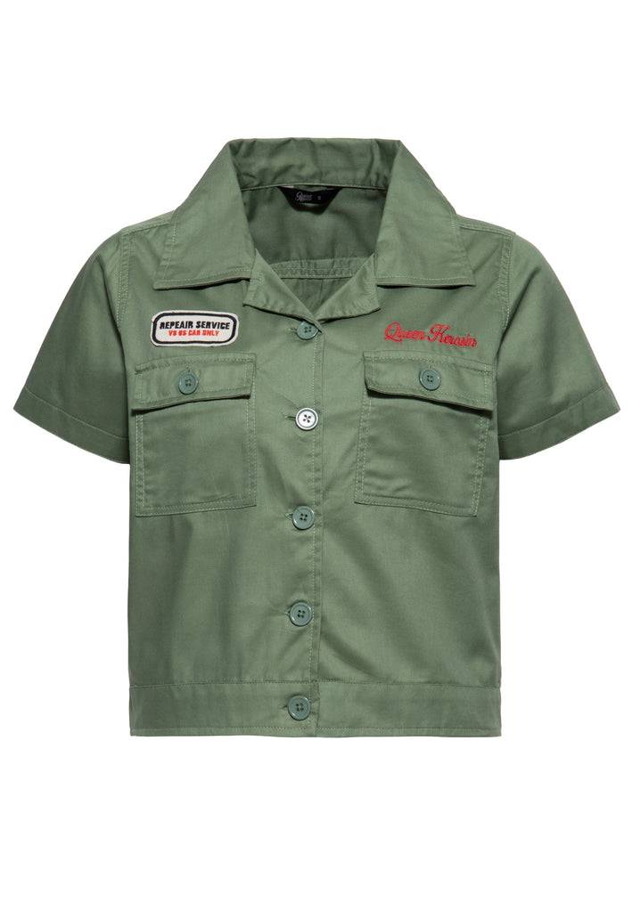 Queen Kerosin Workwear Hemdbluse «Redondo Beach Speed Queens» Neueste Stile