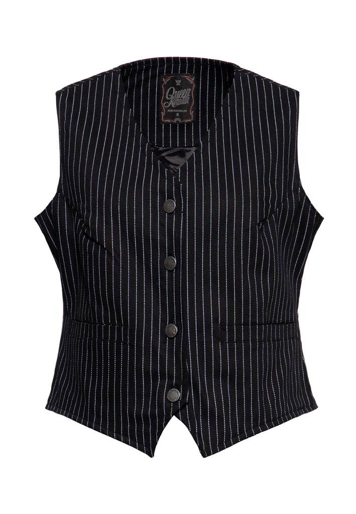 Queen Kerosin Pinstripe Weste Letzte 2 Tage