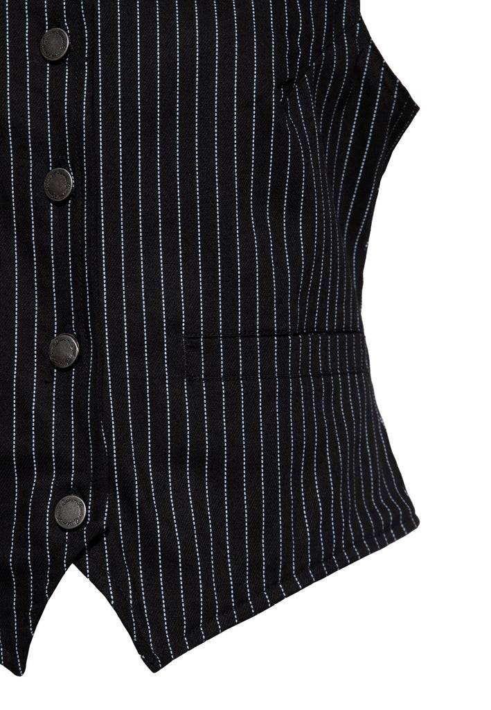 Queen Kerosin Pinstripe Weste Letzte 2 Tage