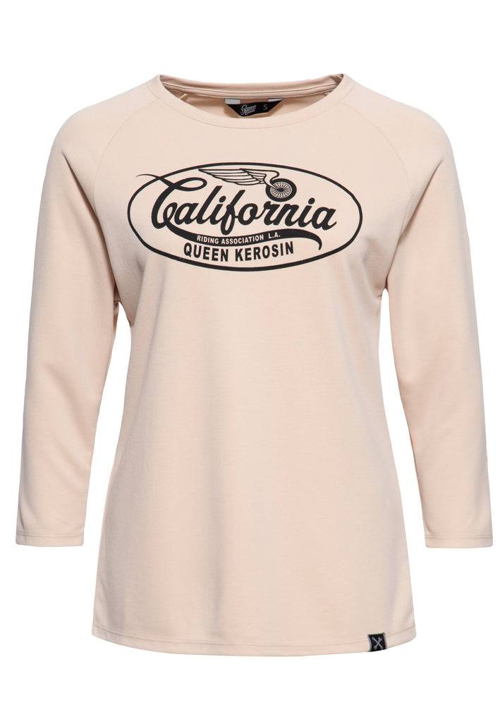 Queen Kerosin Langarmshirt «California» 50% Rabatt mit kostenlosem Versand