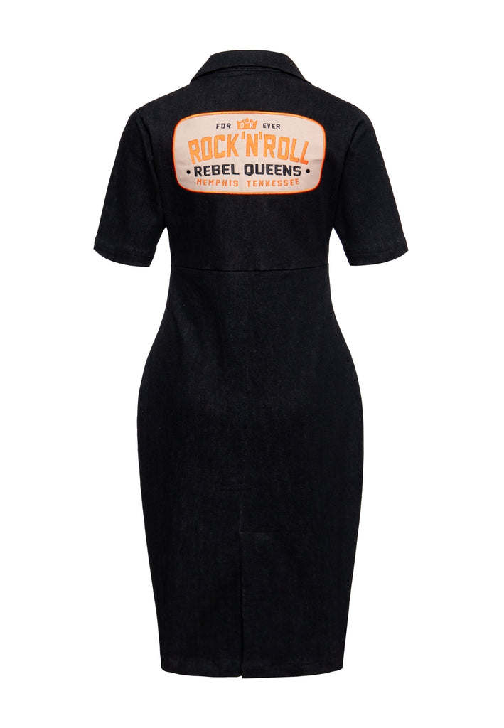 Queen Kerosin Denim Etuikleid «Rebel Queens» Fabrikladen