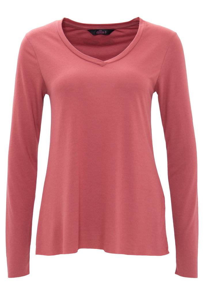 Queen Kerosin Basic Longsleeve mit offenen Abschlüssen und Logo Stickerei Sonderangebot
