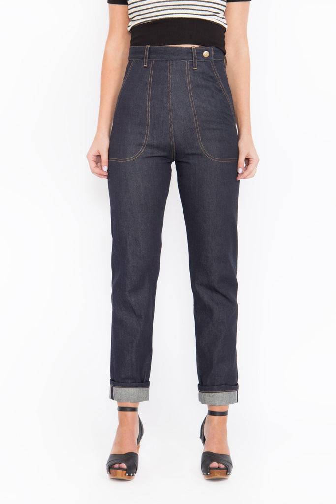 Queen Kerosin Authentic Selvedge Jeans «Red Selvedge» Großer Ausverkauf