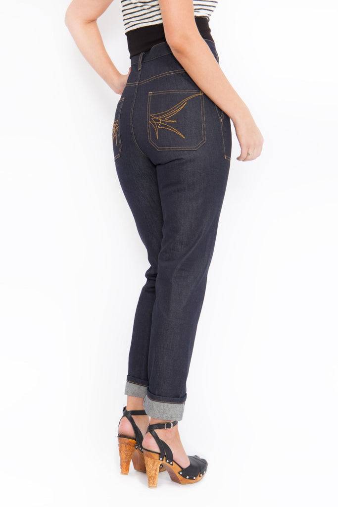 Queen Kerosin Authentic Selvedge Jeans «Red Selvedge» Großer Ausverkauf