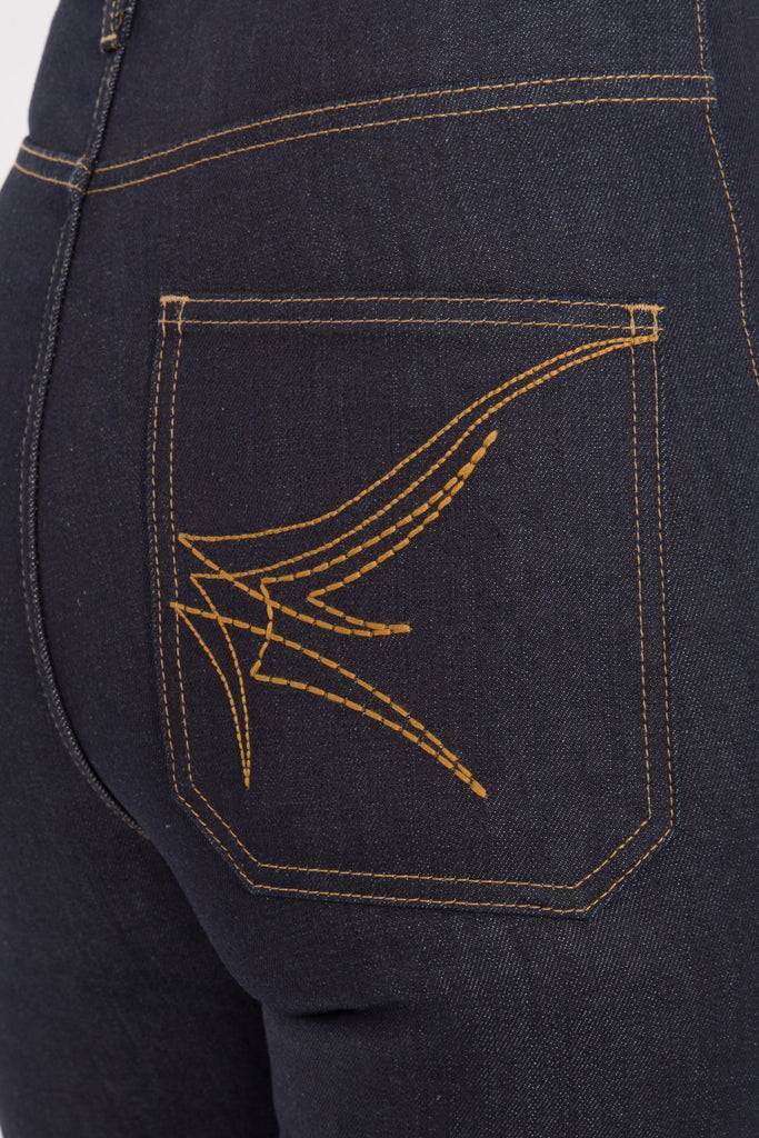 Queen Kerosin Authentic Selvedge Jeans «Red Selvedge» Großer Ausverkauf