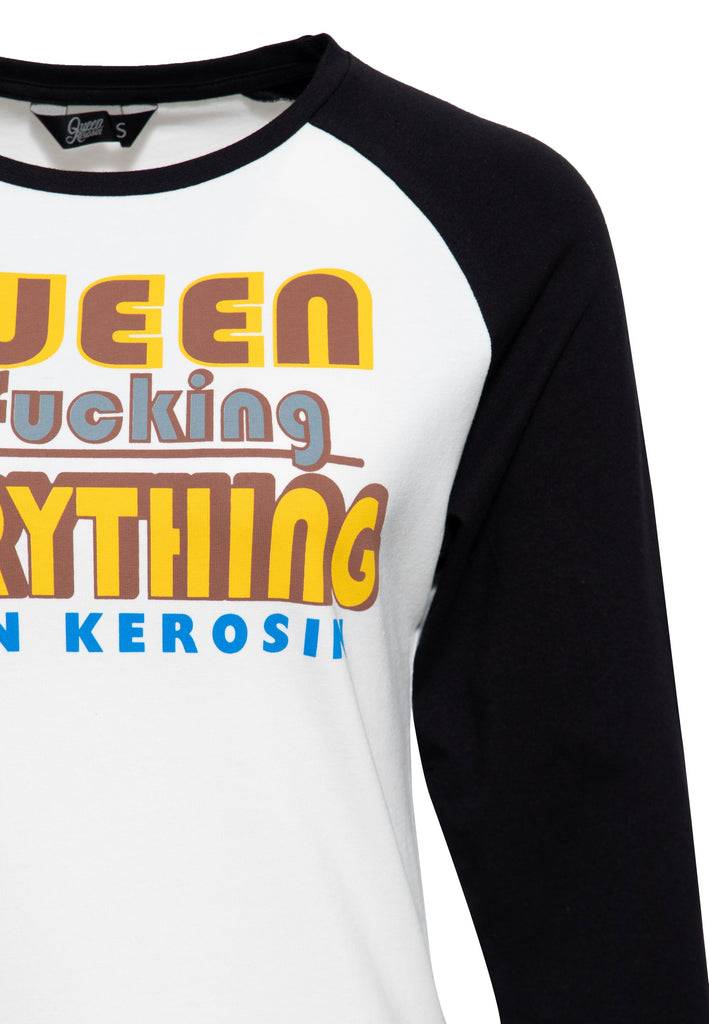 Queen Kerosin 3/4-Arm Shirt «Queen Of Fucking Everything» Weihnachtsangebot