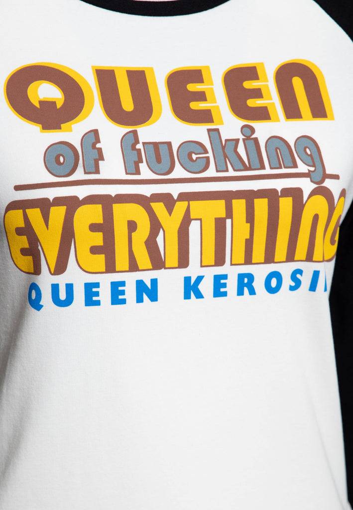 Queen Kerosin 3/4-Arm Shirt «Queen Of Fucking Everything» Weihnachtsangebot