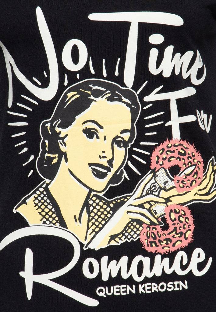 Queen Kerosin T-Shirt «No Time For Romance» Heißer Verkauf