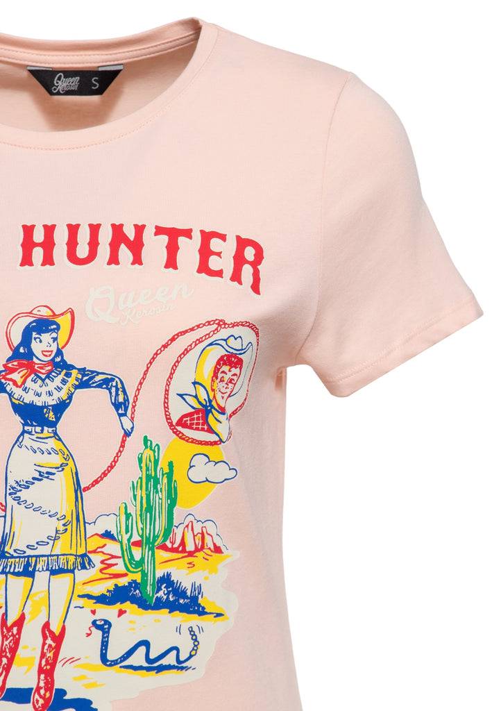 Queen Kerosin Print T-Shirt «Head Hunter» Zeitlich begrenztes Angebot