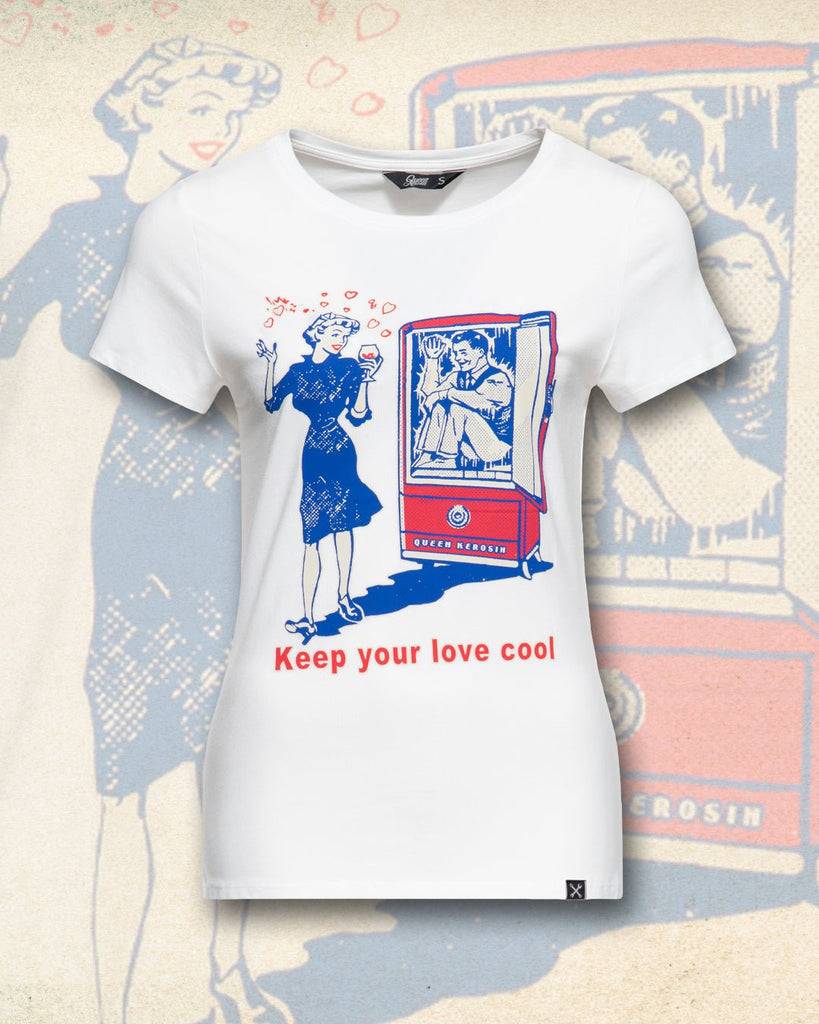 Queen Kerosin T-Shirt «Keep Your Love Cool» Exklusive Angebote