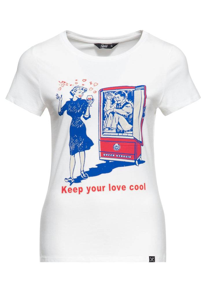 Queen Kerosin T-Shirt «Keep Your Love Cool» Exklusive Angebote