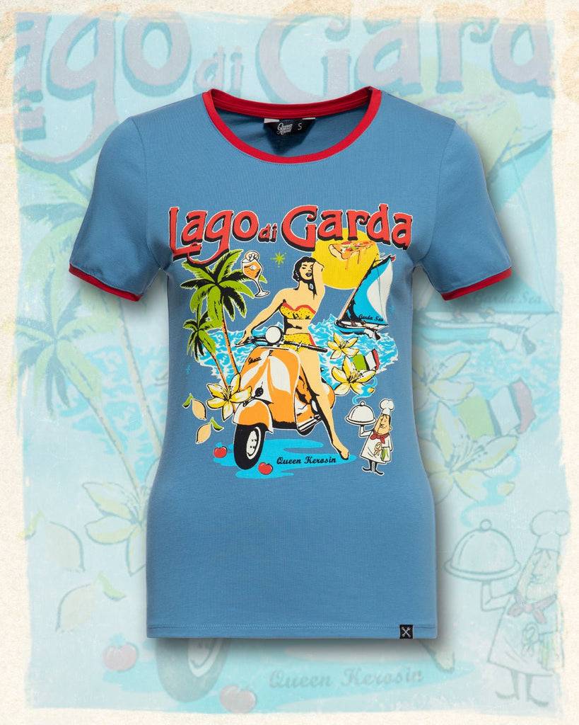 Queen Kerosin Ringer T-Shirt «Lago di Garda» Blitzangebot