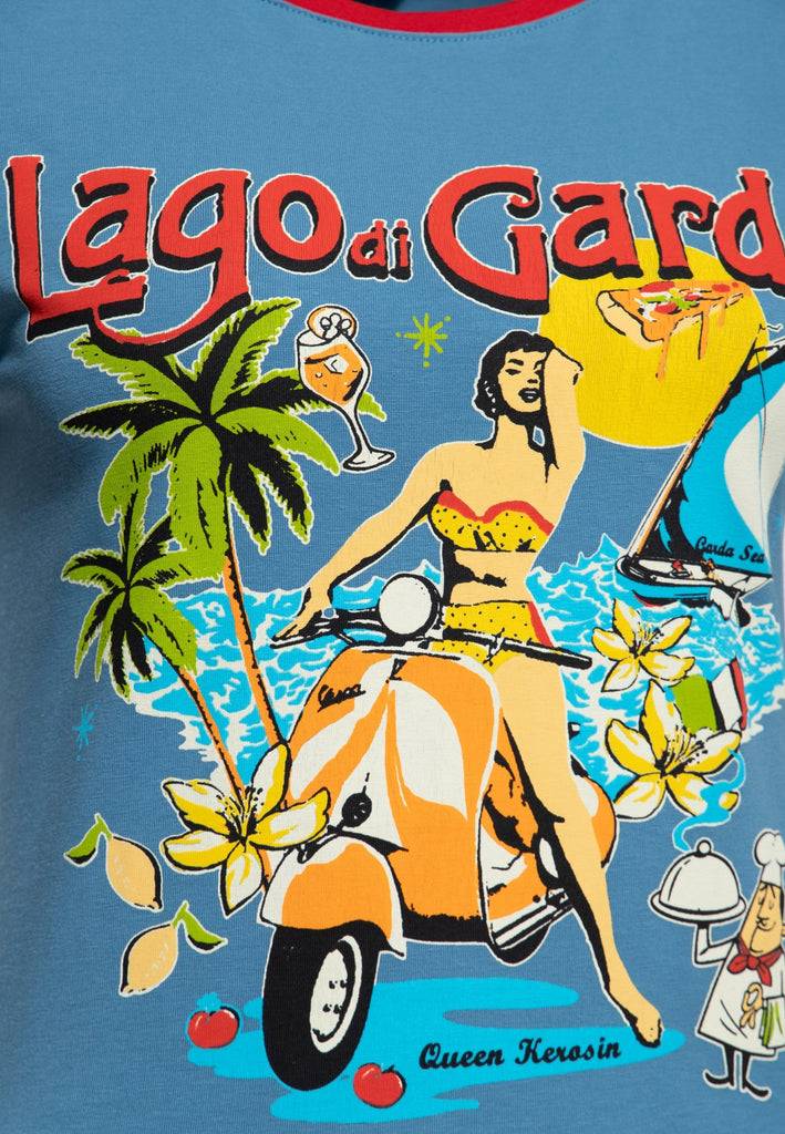 Queen Kerosin Ringer T-Shirt «Lago di Garda» Blitzangebot