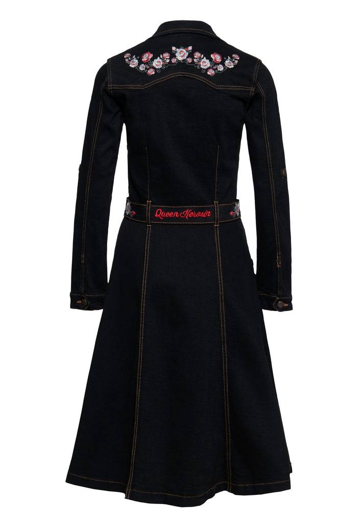 Queen Kerosin Denim Swing Kleid Neueste Stile
