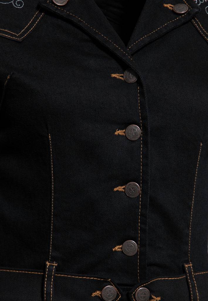 Queen Kerosin Denim Swing Kleid Neueste Stile