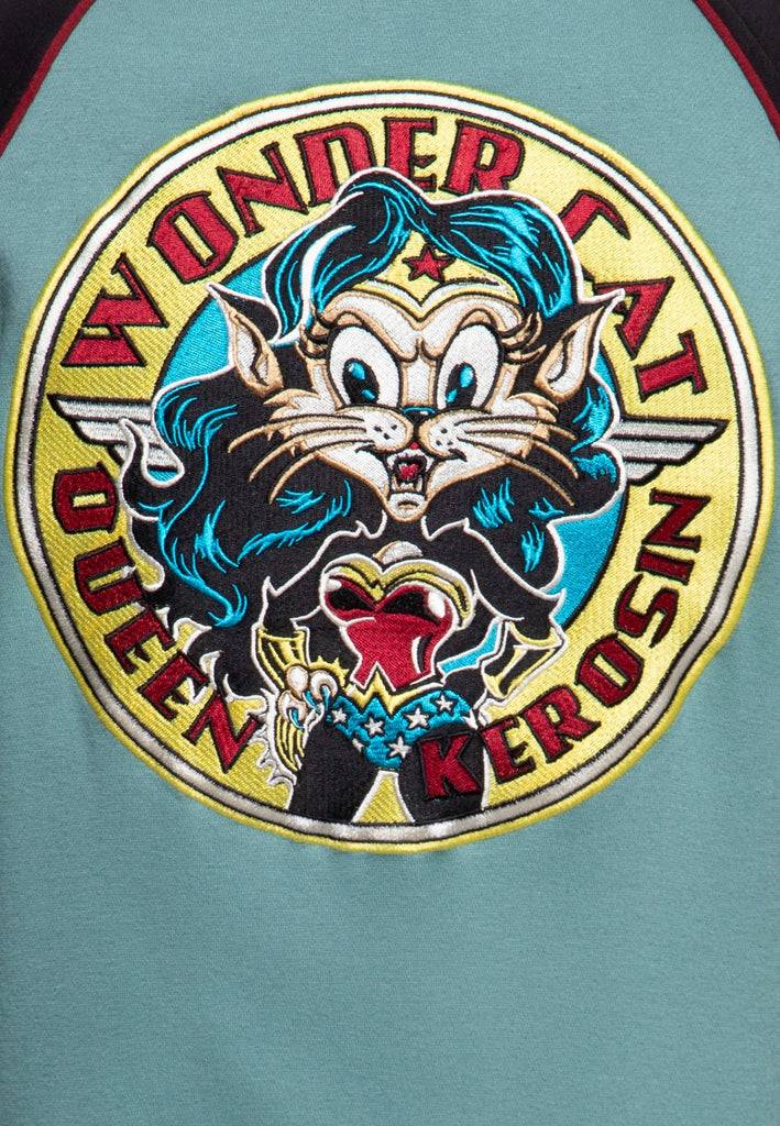 Queen Kerosin College Jacke «Wonder Cat» Zeitbegrenzte Promotion
