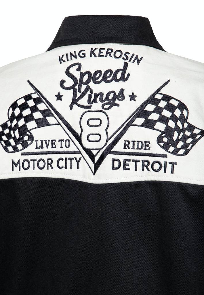 Queen Kerosin Gabardine Jacke «Speed King» Begrenztes Angebot