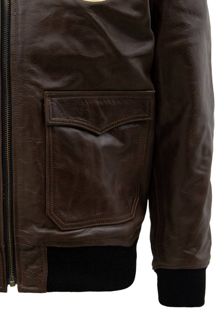 Queen Kerosin Leder Aviator Jacke «Air Force 42» Online Shopping