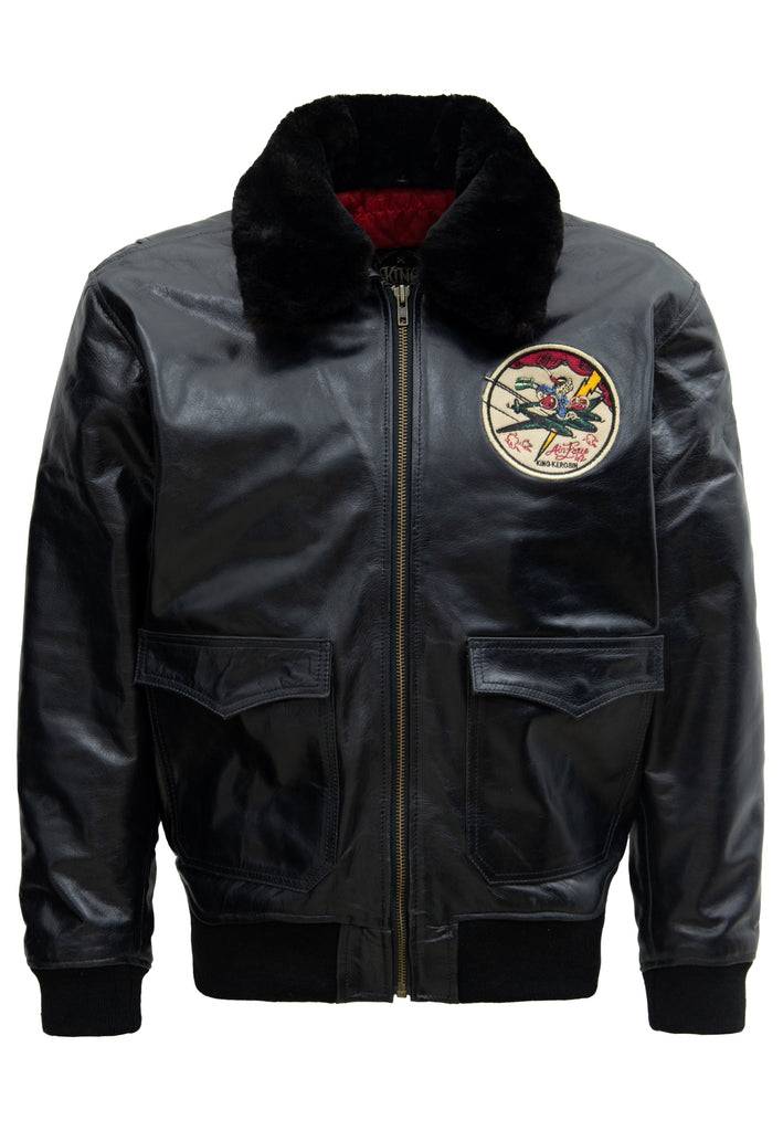 Queen Kerosin Leder Aviator Jacke «Air Force 42» Exklusivangebot