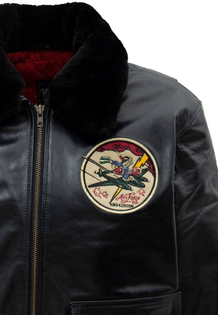 Queen Kerosin Leder Aviator Jacke «Air Force 42» Exklusivangebot