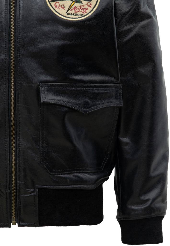 Queen Kerosin Leder Aviator Jacke «Air Force 42» Exklusivangebot