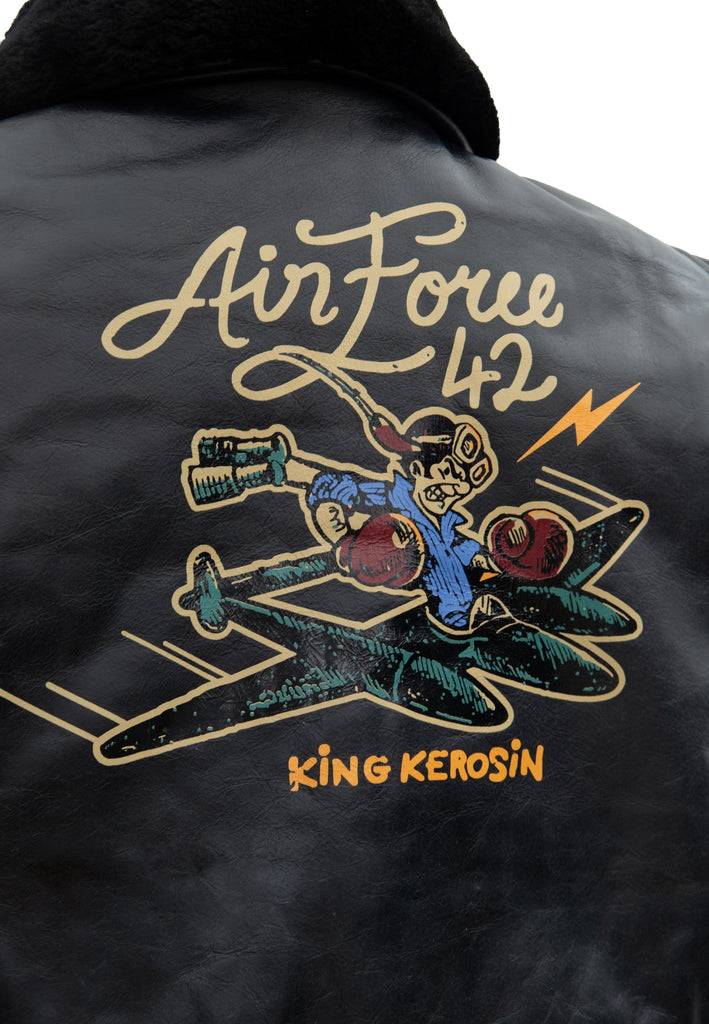 Queen Kerosin Leder Aviator Jacke «Air Force 42» Exklusivangebot