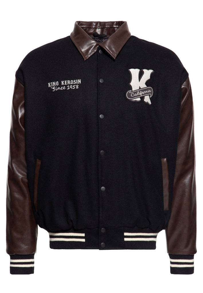 Queen Kerosin College Leder Jacke «Pharaos» Weihnachtsangebot