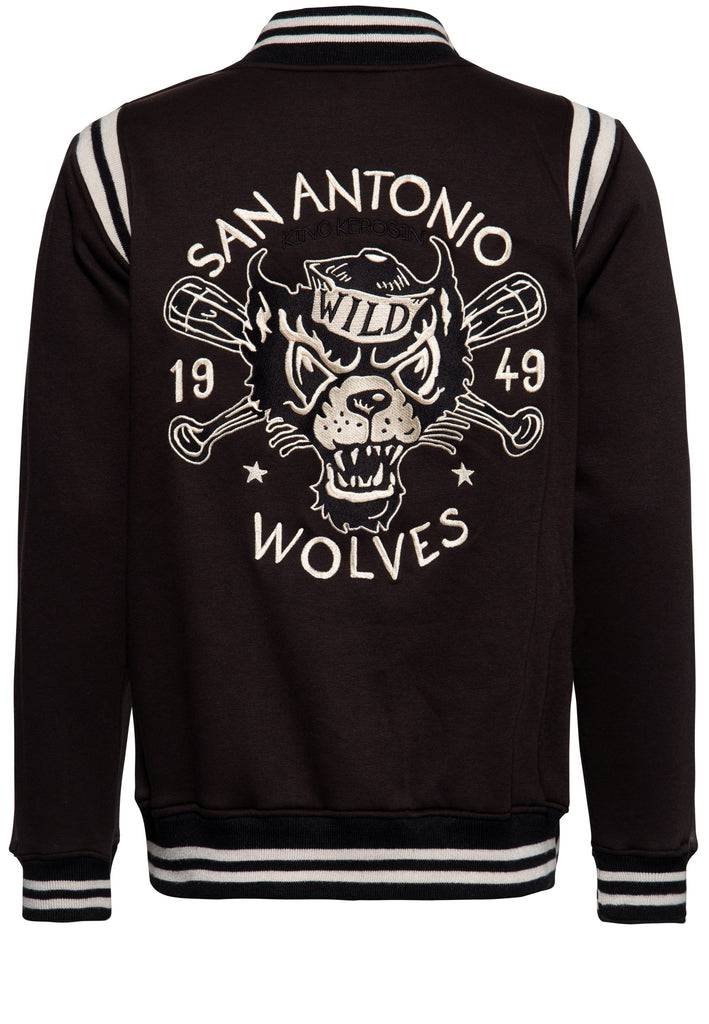 Queen Kerosin College Sweat-Jacke «San Antonio Wolves» Vatertagsangebot