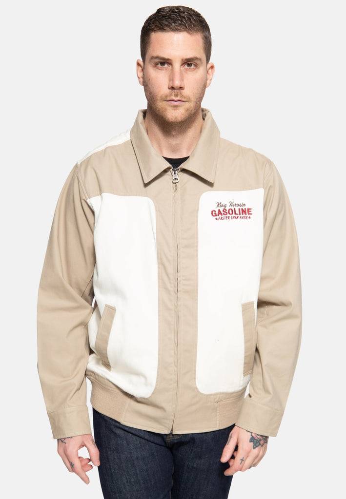 Queen Kerosin Gabardine Jacke «Motorway Oils» Jubiläumsangebot