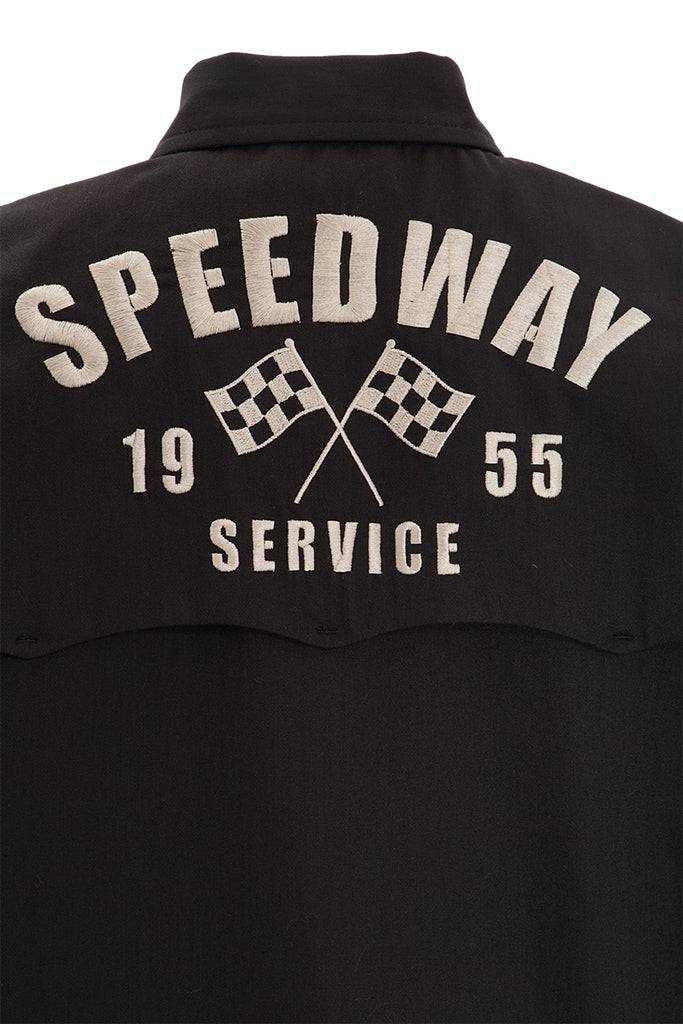 Queen Kerosin Gabardine Jacke mit großem Rückenstick «Speedway» Top Angebot