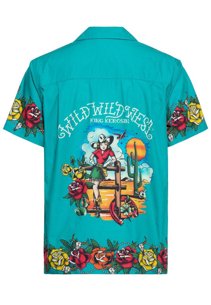 Queen Kerosin Hawaiihemd «Wild Wild West Texas» aus Bio-Baumwolle Bestseller