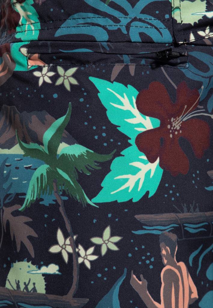 Queen Kerosin Badeshorts «Tropical Hulla Hou» Super Sparpreis
