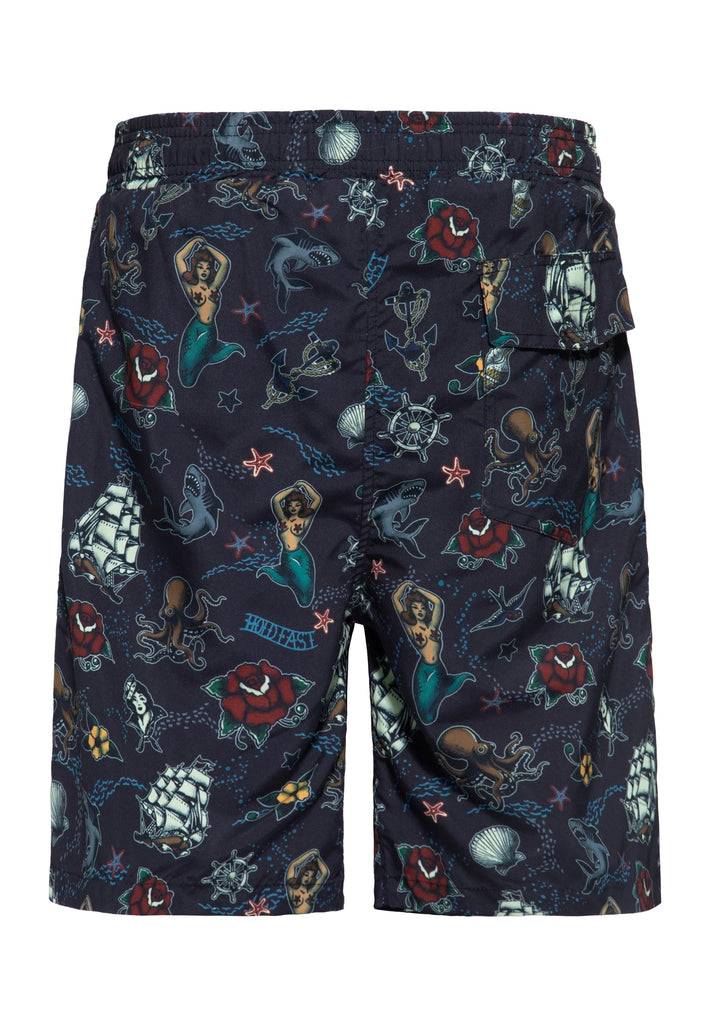 Queen Kerosin Designer-Badeshorts «Sailor» Begrenzte Freigabe