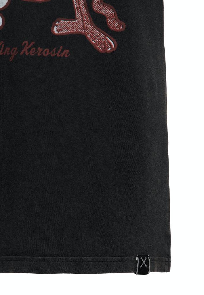 Queen Kerosin Oil Washed T-Shirt «GoodFellas» Neueste Stile
