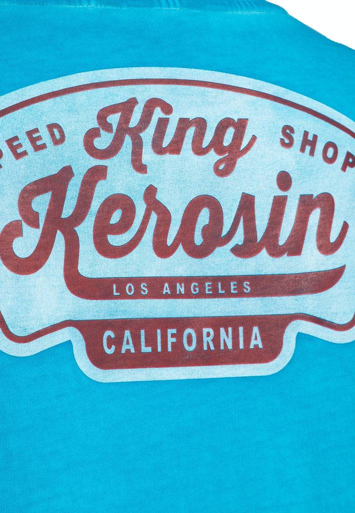 Queen Kerosin Oil Washed T-Shirt «Speedshop King Kerosin» Letzter Tag